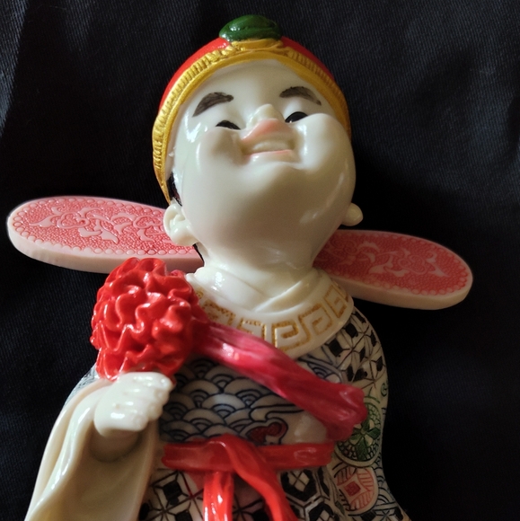 Vintage Traditional Chinese Bride and Groom Good Luck Doll Statue - Picture 10 of 14